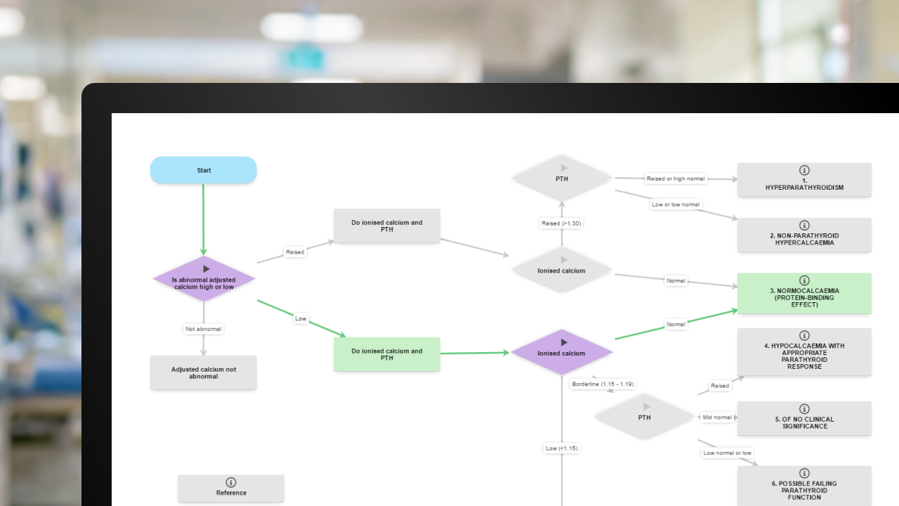 Clinical Decision Support software interface